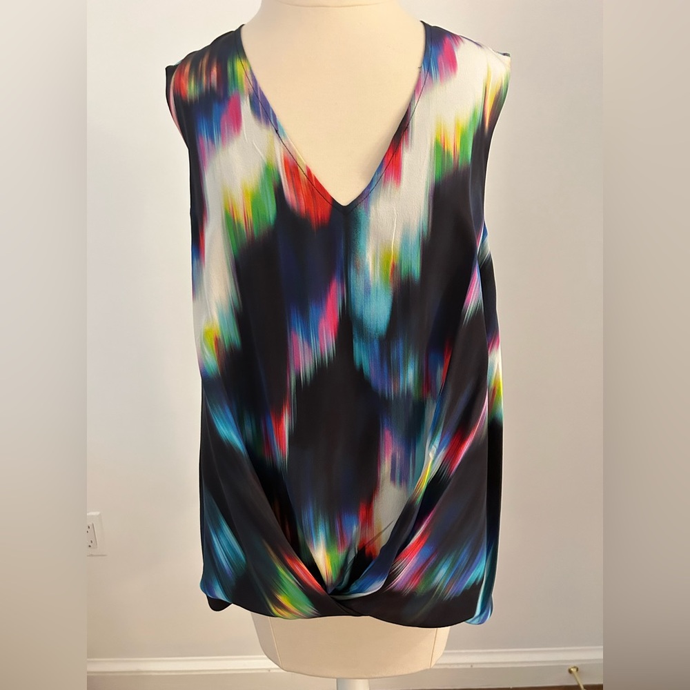 Trina Turk Multicolored Silk Tank Top L